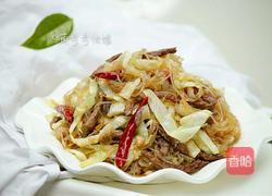 粉絲炒包菜的做法圖解12