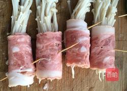 煎培根卷金针菇的做法图解2