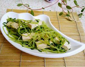 豌豆苗烩豆腐[图]