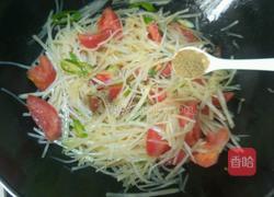 土豆丝炒西红柿的做法图解7