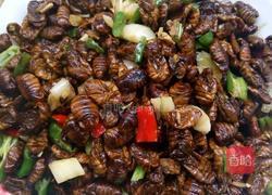 尖椒炒蚕蛹的做法图解6