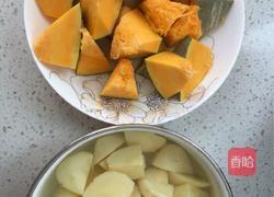 土豆豆角炖南瓜的做法图解1