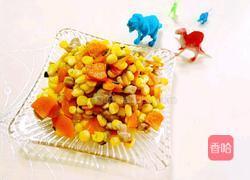 玉米肉丁炒红萝卜的做法图解8