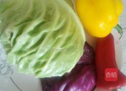 彩椒双色甘蓝卷饼的做法图解2