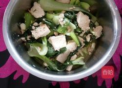 青菜蒜蓉炒豆腐的做法图解5