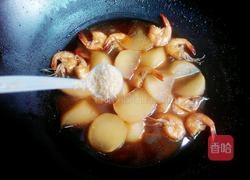 白萝卜炖虾的做法图解6