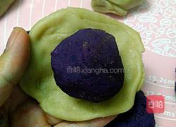 紫薯肉松蛋黄酥的做法图解14