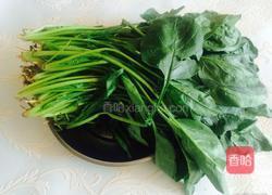 老醋菠菜花生米的做法图解1