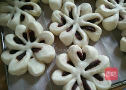 梅花型豆沙面包(面包机版）的做法图解5