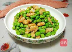 毛豆炒虾的做法图解7