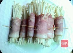 香煎培根金针菇卷的做法图解5