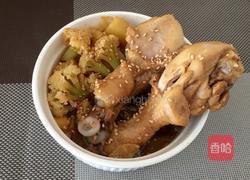 鸡腿拼花菜的做法图解9