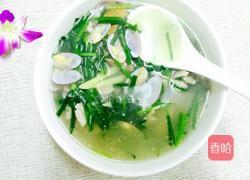 猪肉花甲韭菜汤的做法图解6