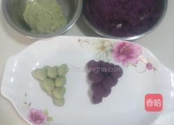 蜗牛和葡萄(山药紫薯丸子)的做法图解5