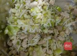 猪肉萝卜粉条葱花包子的做法图解2