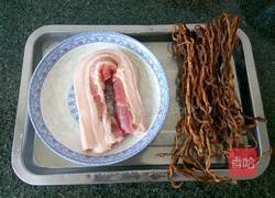 豆角干炖五花肉的做法图解1