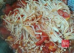 蕃茄金针菇的做法图解4