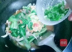 西红柿蘑菇鸡蛋炒青菜的做法图解12