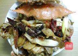 香辣梭子蟹炒年糕的做法图解6