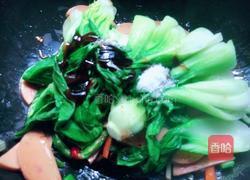 火腿炒青菜的做法图解7