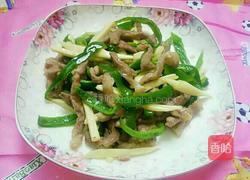 青椒茭白肉丝的做法图解14