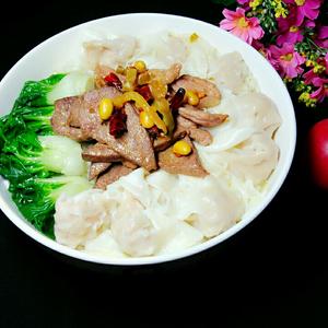猪肝水饺面
