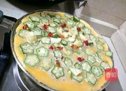 秋葵煎蛋的做法图解5