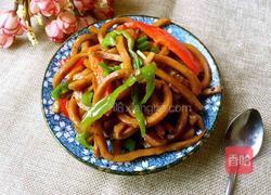 青椒炒油豆腐丝的做法图解8