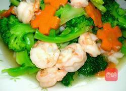 西兰花炒虾球的做法图解8