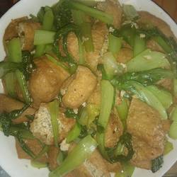 青菜炒豆腐果的做法[图]