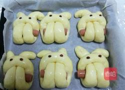 呆萌小兔子面包的做法图解16