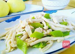 尖椒炒白玉菇鸡胸肉的做法图解6