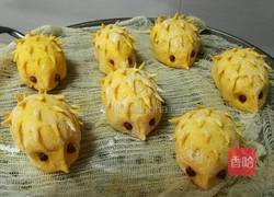 小刺猬南瓜豆沙包的做法图解10