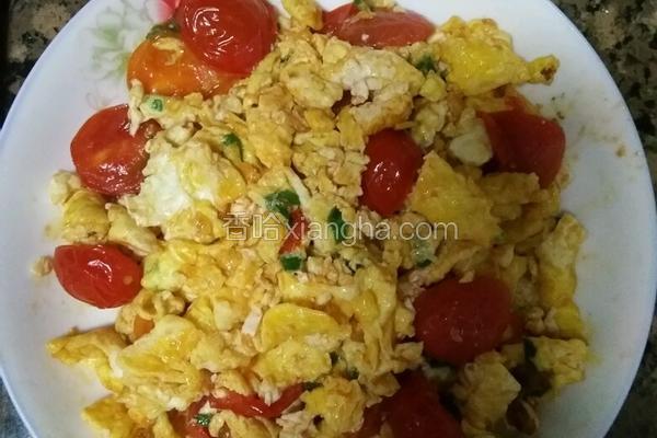 圣女果炒鸡蛋