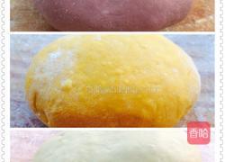 彩色玫瑰花卷的做法图解4