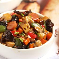 豆豉什锦炒莲藕的做法[图]
