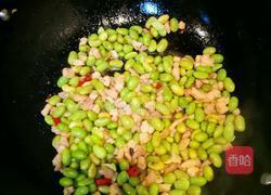 酸菜肉丁炒毛豆的做法图解6