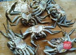 紫苏蒸毛蟹的做法图解5