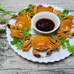 紫苏蒸毛蟹