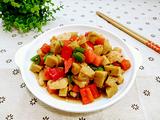 双椒面筋鸡丁的做法[图]