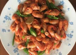 青椒炒河虾