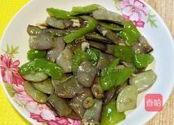 扁豆爆青椒的做法图解4