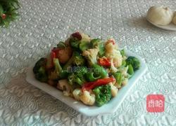 双椒炒花菜的做法图解6