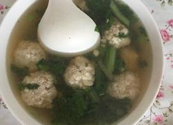 小白菜豆腐肉丸汤