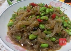 海蛰丝凉拌青黄豆的做法图解7