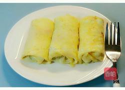 菠菜粉丝火腿鸡蛋卷的做法图解9