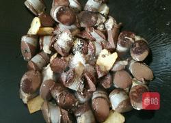 炒猪血肠的做法图解5