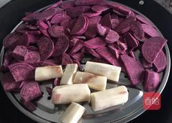 芝麻红豆馅紫薯饼的做法图解2