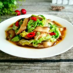 香菇炒白菜叶的做法[图]