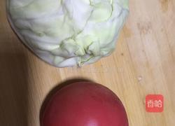 卷心菜炒西红柿的做法图解1